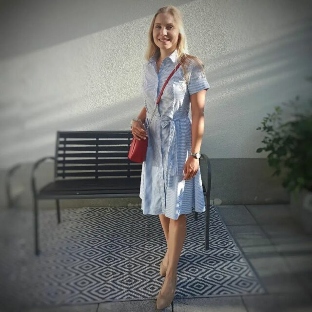 #sommerkleid #streifen #hemdblusenkleid #businessdress #summeroutfit #dress #farbberatung #stilberatung